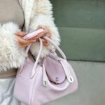 Hermes Lindy 30CM Light Pink Swift Leather with Palladium-plated Hardware #RYSR-1