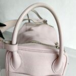 Hermes Lindy 30CM Light Pink Swift Leather with Palladium-plated Hardware #RYSR-1 - Image 25