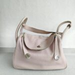 Hermes Lindy 30CM Light Pink Swift Leather with Palladium-plated Hardware #RYSR-1 - Image 2
