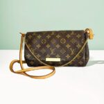 LV Favorite MM M40718 Brown Monogram Coated Canvas with Leather and Gold Hardware #RYRE-1