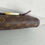 LV Favorite MM M40718 Brown Monogram Coated Canvas with Leather and Gold Hardware #RYRE-1 - Image 9
