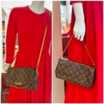 LV Favorite MM M40718 Brown Monogram Coated Canvas with Leather and Gold Hardware #RYRE-1 - Image 24