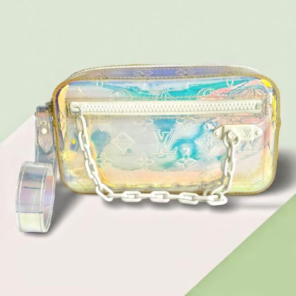 LV M55261 Volga Prism Pochette with White Hardware #RSLY-199