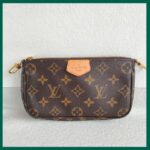 LV Multi Pochette Accessoires M44813 Brown Monogram Canvas with Leather and Gold Hardware #GULTR-1 - Image 14