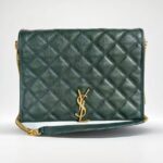 Saint Laurent Becky Bag Green lambskin with Gold Hardware #RSET-3