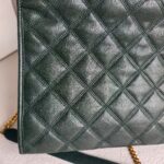 Saint Laurent Becky Bag Green lambskin with Gold Hardware #RSET-3 - Image 5