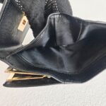 Salvatore Ferragamo Compact Wallet Black Calfskin with Gold Hardware #GUULU-4 - Image 19