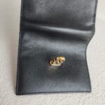 Salvatore Ferragamo Compact Wallet Black Calfskin with Gold Hardware #GUULU-4 - Image 3