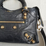 Balenciaga Mini City Black Lambskin with Gold Hardware #RSUK-1 - Image 4