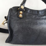 Balenciaga Mini City Black Lambskin with Gold Hardware #RSUK-1 - Image 6