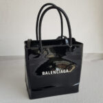 Balenciaga XXS Shopping Tote Black Patent Leather with Silver Hardware #RYOO-1 - Image 2