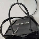 Balenciaga XXS Shopping Tote Black Patent Leather with Silver Hardware #RYOO-1 - Image 15