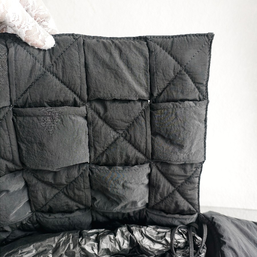 Bottega-Veneta-Padded-Medium-Cassette-Black-Nylon-with-Silver-Hardware #RSLY-6 (19)