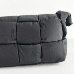 Bottega Veneta Padded Medium Cassette Black Nylon with Silver Hardware #RSLY-6 - Image 6