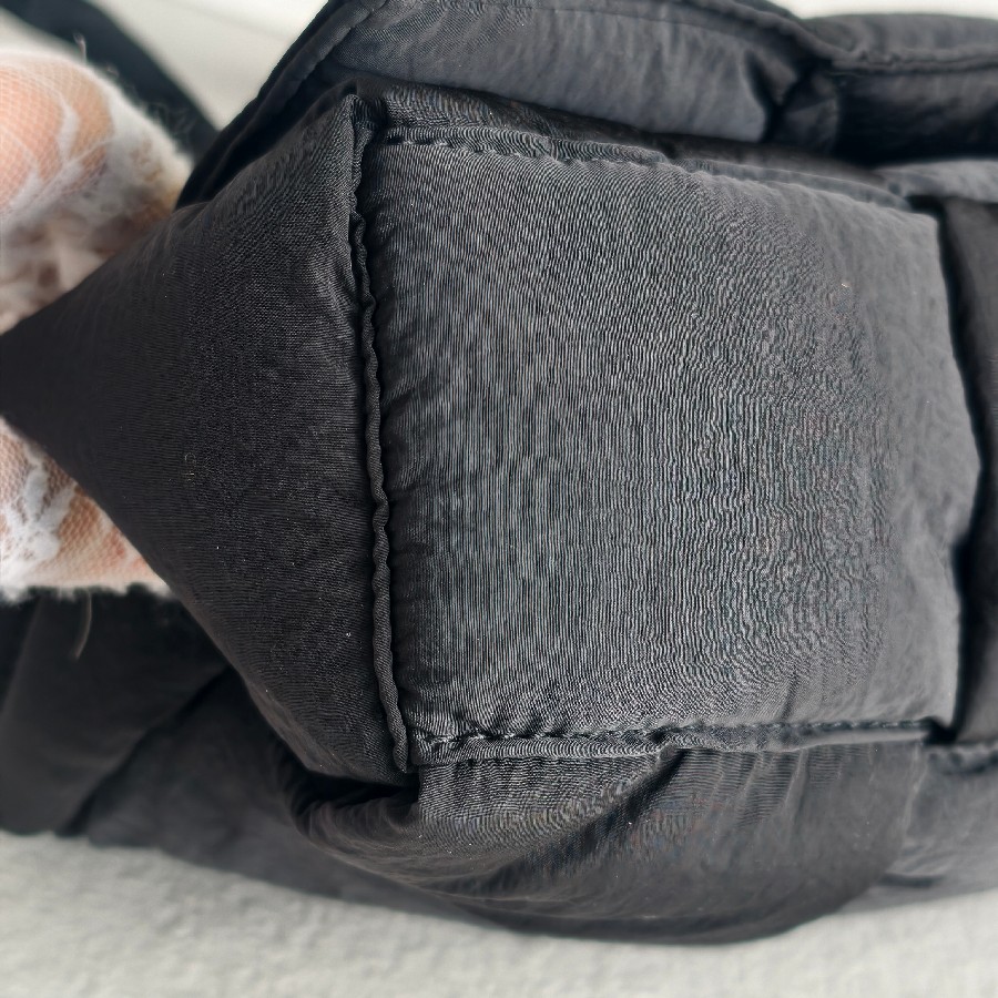Bottega-Veneta-Padded-Medium-Cassette-Black-Nylon-with-Silver-Hardware #RSLY-6 (30)
