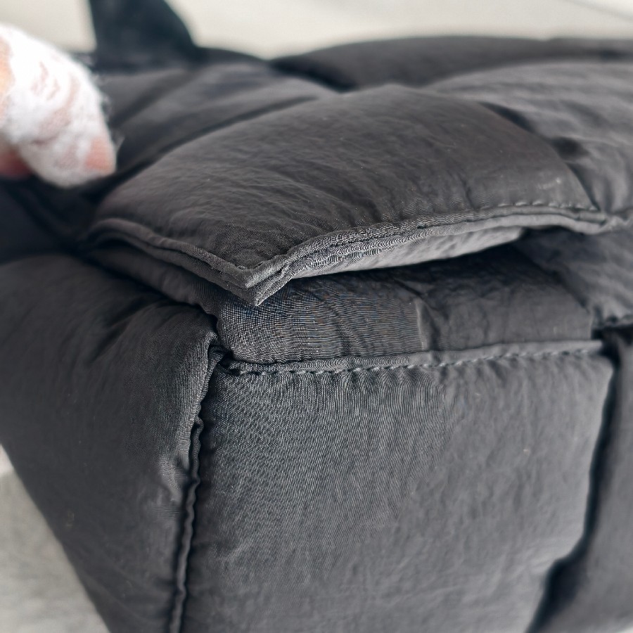 Bottega-Veneta-Padded-Medium-Cassette-Black-Nylon-with-Silver-Hardware #RSLY-6 (31)