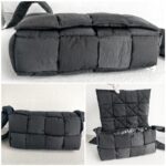 Bottega Veneta Padded Medium Cassette Black Nylon with Silver Hardware #RSLY-6 - Image 15