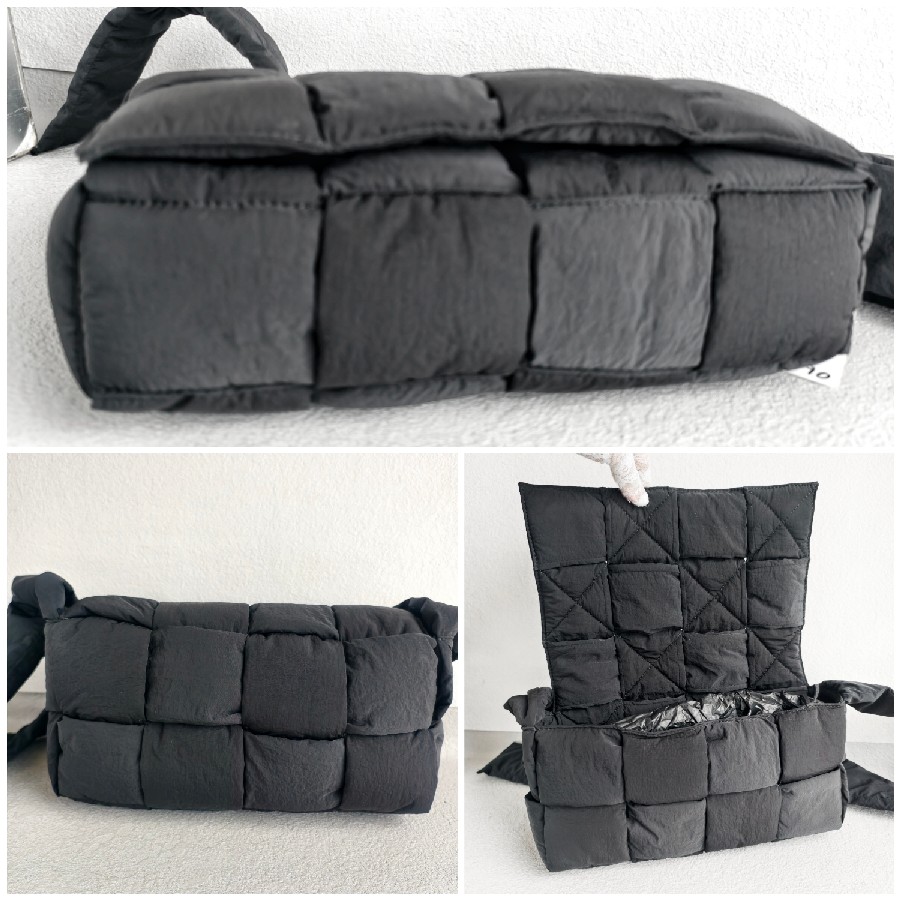 Bottega-Veneta-Padded-Medium-Cassette-Black-Nylon-with-Silver-Hardware #RSLY-6 (4)