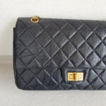 Chanel 2.55 Maxi Double Flap Black Aged Calfskin with Gold Hardware #RSUL-1 - Image 3