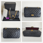 Chanel 2.55 Maxi Double Flap Black Aged Calfskin with Gold Hardware #RSUL-1 - Image 2