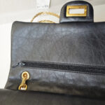 Chanel 2.55 Maxi Double Flap Black Aged Calfskin with Gold Hardware #RSUL-1 - Image 12