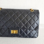 Chanel 2.55 Maxi Double Flap Black Aged Calfskin with Gold Hardware #RSUL-1 - Image 4