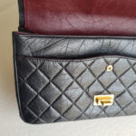 Chanel 2.55 Maxi Double Flap Black Aged Calfskin with Gold Hardware #RSUL-1 - Image 18