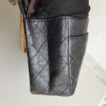 Chanel 2.55 Maxi Double Flap Black Aged Calfskin with Gold Hardware #RSUL-1 - Image 8