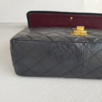 Chanel 2.55 Maxi Double Flap Black Aged Calfskin with Gold Hardware #RSUL-1 - Image 9