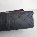 Chanel 2.55 Maxi Double Flap Black Aged Calfskin with Ruthenium Hardware #RSUU-1 - Image 10