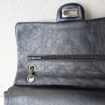 Chanel 2.55 Maxi Double Flap Black Aged Calfskin with Ruthenium Hardware #RSUU-1 - Image 13