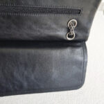 Chanel 2.55 Maxi Double Flap Black Aged Calfskin with Ruthenium Hardware #RSUU-1 - Image 16
