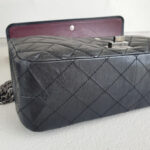 Chanel 2.55 Maxi Double Flap Black Aged Calfskin with Ruthenium Hardware #RSUU-1 - Image 9