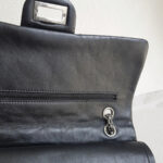 Chanel 2.55 Maxi Double Flap Black Aged Calfskin with Ruthenium Hardware #RSUU-1 - Image 14