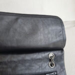 Chanel 2.55 Maxi Double Flap Black Aged Calfskin with Ruthenium Hardware #RSUU-1 - Image 16