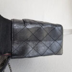 Chanel 2.55 Maxi Double Flap Black Aged Calfskin with Ruthenium Hardware #RSUU-1 - Image 8