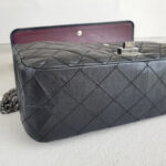 Chanel 2.55 Maxi Double Flap Black Aged Calfskin with Ruthenium Hardware #RSUU-1 - Image 9