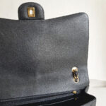 Chanel Classic Maxi Jumbo Double Flap Bag Black Grained Calfskin with Gold Hardware #RKUC-1 - Image 14