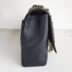 Chanel Classic Maxi Jumbo Double Flap Bag Black Grained Calfskin with Gold Hardware #RKUC-1 - Image 7