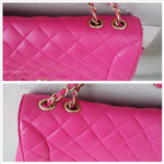 Chanel Flap Bag Pink Lambskin with Gold Hardware #RKKR-8 - Image 9