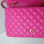 Chanel Flap Bag Pink Lambskin with Gold Hardware #RKKR-8 - Image 17