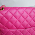 Chanel Flap Bag Pink Lambskin with Gold Hardware #RKKR-8 - Image 10