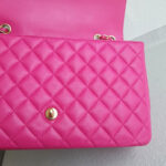 Chanel Flap Bag Pink Lambskin with Gold Hardware #RKKR-8 - Image 18