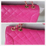 Chanel Flap Bag Pink Lambskin with Gold Hardware #RKKR-8 - Image 19