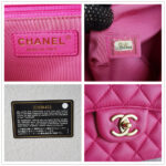 Chanel Flap Bag Pink Lambskin with Gold Hardware #RKKR-8 - Image 20