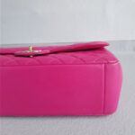 Chanel Flap Bag Pink Lambskin with Gold Hardware #RKKR-8 - Image 12