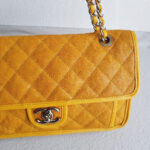 Chanel French Riviera Flap Yellow Grained Calfskin with Silver Hardware #RSLR-1 - Image 5