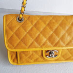 Chanel French Riviera Flap Yellow Grained Calfskin with Silver Hardware #RSLR-1 - Image 3