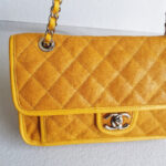 Chanel French Riviera Flap Yellow Grained Calfskin with Silver Hardware #RSLR-1 - Image 4