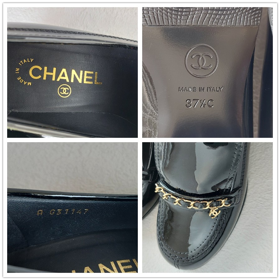 Chanel-Loafers-Size37.5C-Black-Patent-Leather-Shoes #RSUC-2 (10)